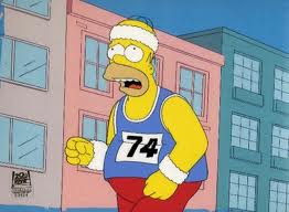 Homer Simpson che fa running